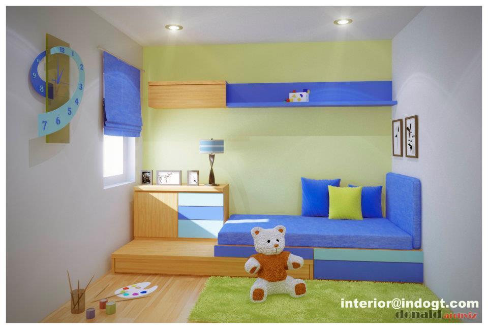 Kamar-tidur-anak-siple  Interior Design